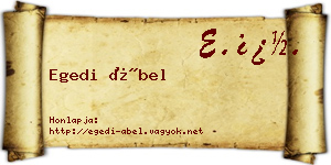 Egedi Ábel névjegykártya