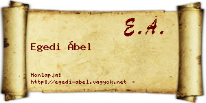 Egedi Ábel névjegykártya