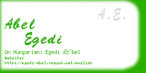 abel egedi business card